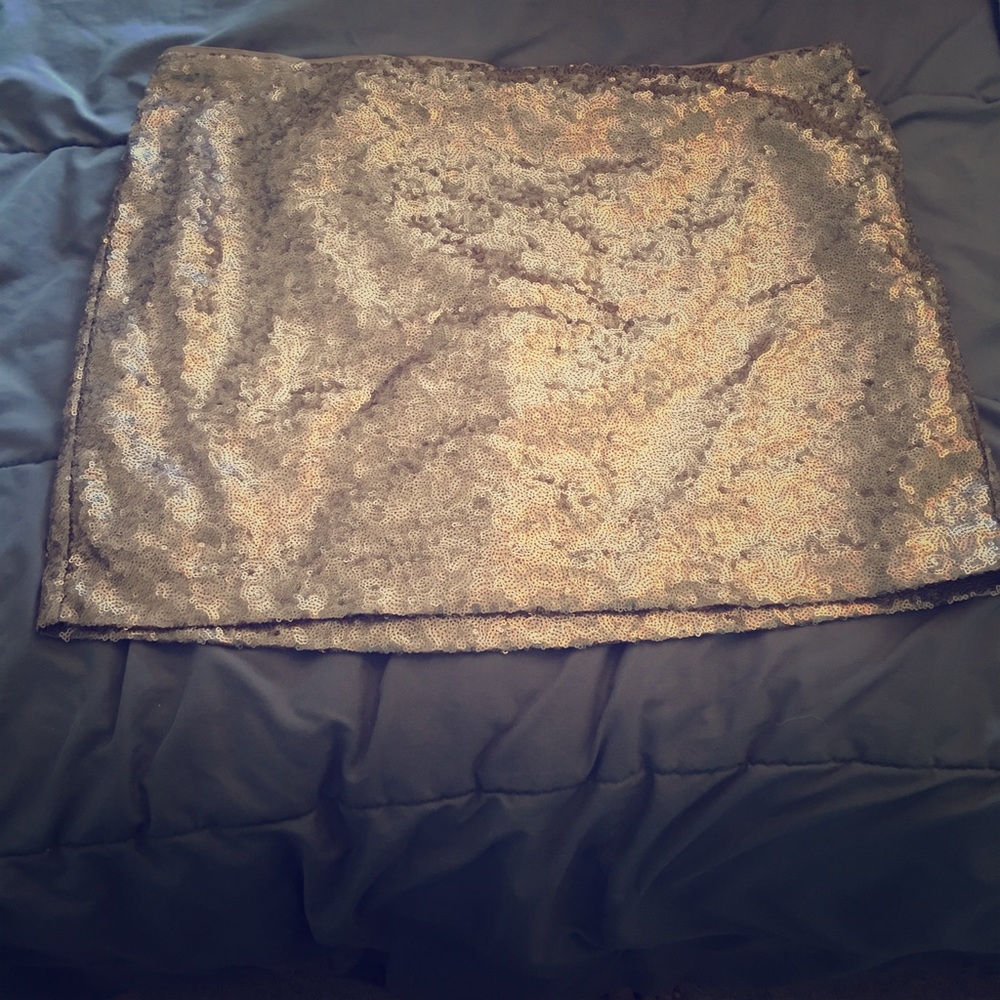Gap Gold Sequin Mini Skirt